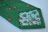 dark green tie with horse racing design
